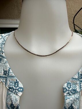 Vintage Delicate Sterling Silver  Rope Chain Necklace